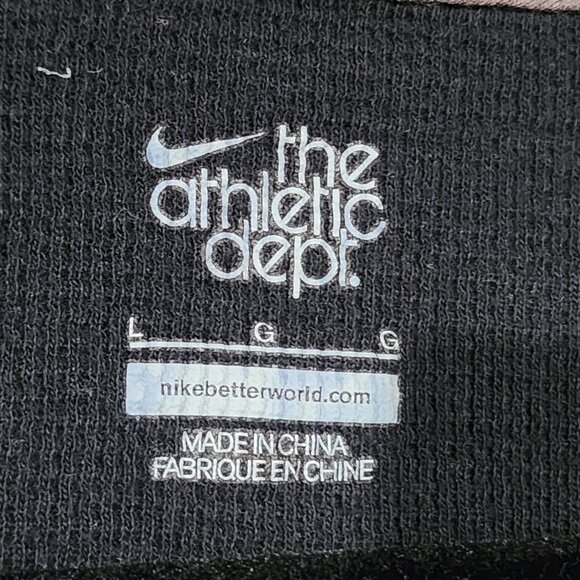 NIKE 5 Button Long Sleeve Fitted Waffle Thermal Henley Shirt SZ Large Cotton - Picture 8 of 8